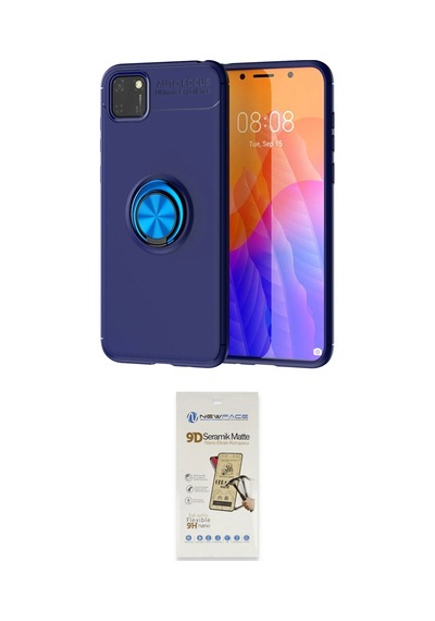 Cep Huawei Uyumlu Y5p Kılıf Yankı Form Prime İkili Koruma Seti Najmaddin Kırmızı