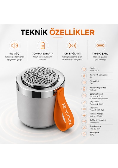 Magsafe Bluetooth Hoparlör Telefon Standı Bluetooth 5.4 5w Güçlü Ses Manyetik Telefon Tutucu Taşınabilir Mini Hoparlör Magsound Pro Ry-msp01