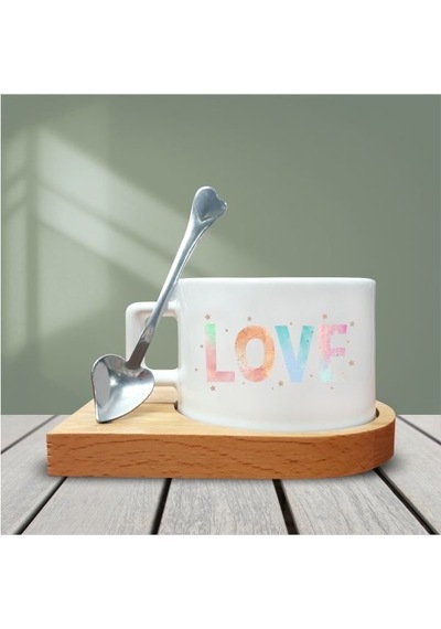 Love Temalı Kahve Fincanı-005