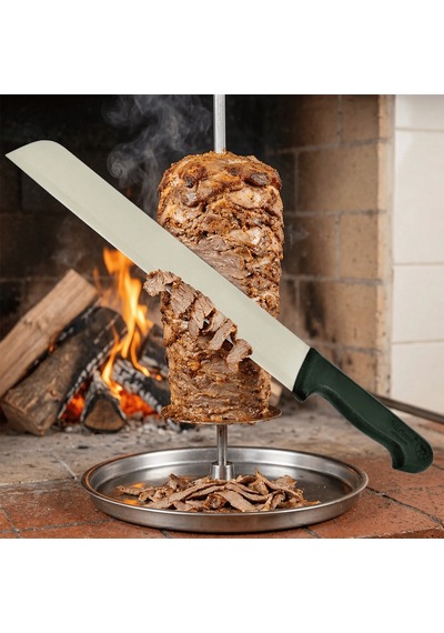 Sürmene Döner Bıçağı Kaşar Ve Kavurma Bıçak Paslanmaz Çelik 48 Cm Dönerci Bıçağı Sürbisa 61633