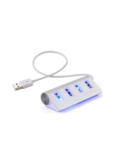 4 Port USB 2.0 HUB Çoklayıcı Çoğaltıcı Splitter - Işıklı