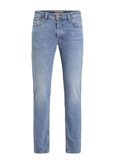 Jack & Jones Erkek Tapered Fit Normal Bel Jean - Mike - 12221866 Blue Denim