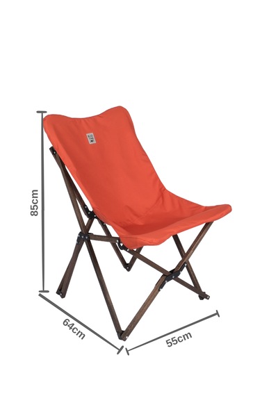 Bag The Joy Ahşap Antrasit İskelet - Kiremit Kılıf Sandalye Turuncu