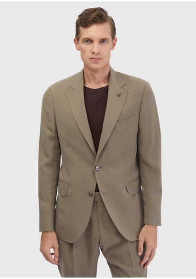 Ramsey Açık Kahve Düz Zeroweight Slim Fit Takım Elbise Kahverengi