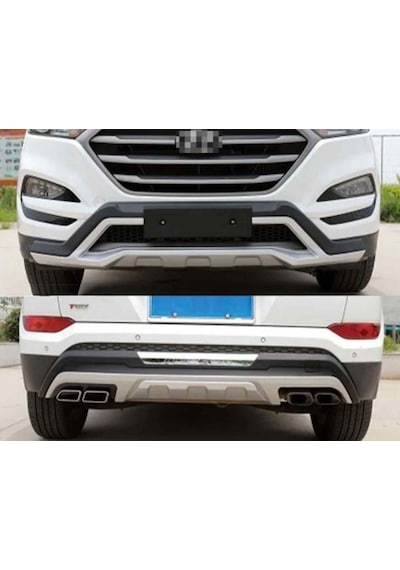 Hyundai Tucson Ön Arka Tampon Koruması Difüzör 2015-2018 Arası Makyajsız Kasa
