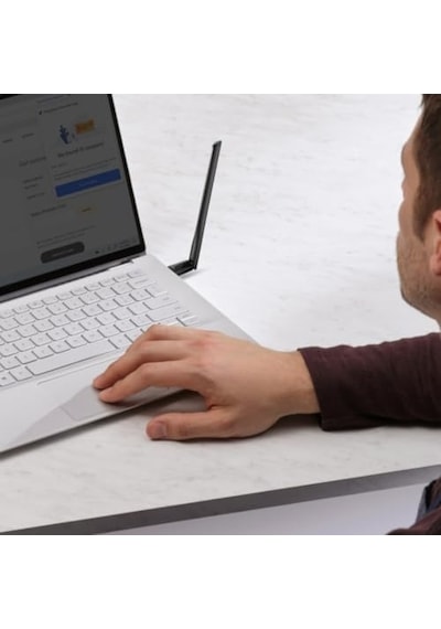 Tx35u Plus Ax1800 Wi-fi 6 Kablosuz Usb Adaptör 1800 Mbps Hız Çift Bant Yüksek Çekim Güçlü Anten Usb 3.0 Wpa3 Beamforming & Mu-mımo Masaüstü Ve Laptop Pc Alıcı