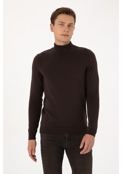 U.S. Polo Assn. Erkek Koyu Kahverengi Basic Kazak 50307783-VR084