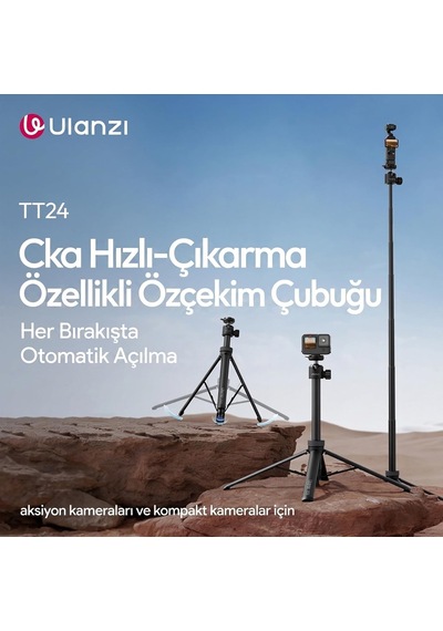 Tt24 Cka 146cm Selfie Stick Tripod Kamera Ve Telefon Uyumlu - S044a