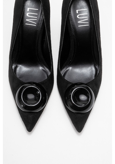 Luvishoes Luvi Shoes Jordana Siyah Süet Siyah Tokalı Kadın İnce Topuklu Ayakkabı Siyah Süet Luvishoes Luvi Shoes Jordana Siyah Süet Siyah Tokalı Kadın İnce Topuklu Ayakkabı Siyah Süet