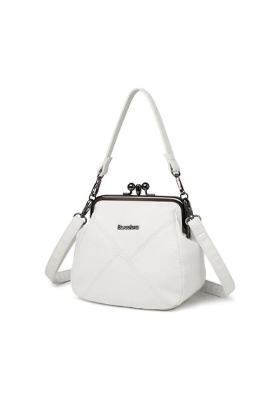 Smart Bags Yıkama Deri Burslu Kadın Omuz Çantası 21-k Barcelona 1848-7 Beyaz