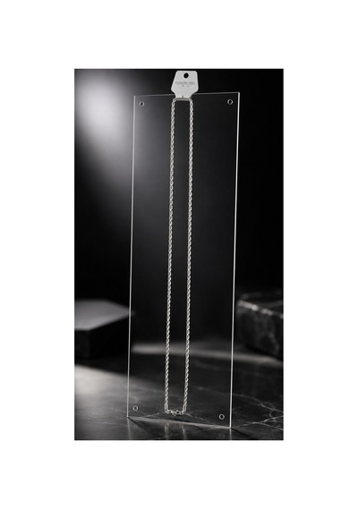 Gümüş Renk Çelik Zincir Kolye 80cm 3mm Gümüş - 909138627 Gümüş