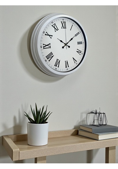 White Prime Roma Rakamlı 40 Cm Metal Duvar Saati Çok Renkli