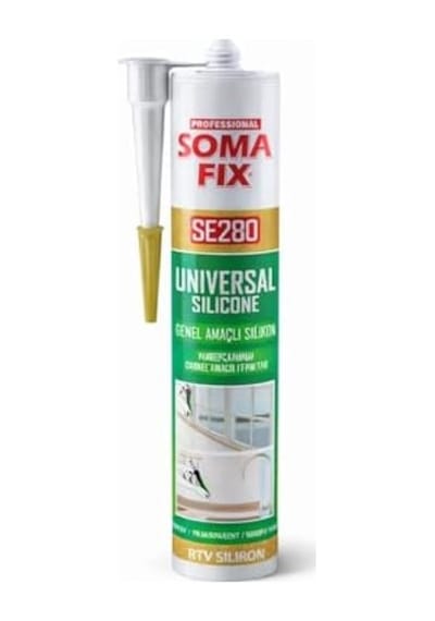 Soma Fix Se280 Genel Amaçlı Silikon 280ml - Şeffaf Silikon - Mutfak, Banyo Ve Genel Sızdırmazlık İçin Yüksek Yapışma Performanslı Mastik Açık Gri