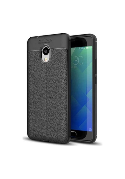 Meizu M5S Kılıf Deri Görünümlü Renk Atmayan Dayanaklı Silikon Kapak Niss