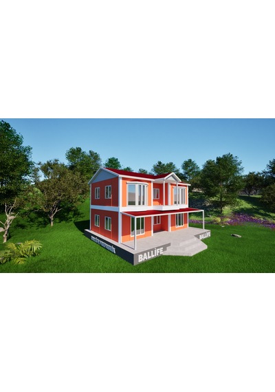 Ballife Prefabrik 169 M2 Standart Dubleks Prefabrik Konut