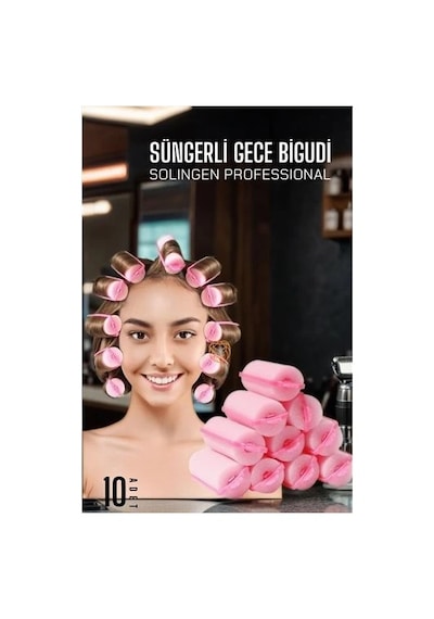 Süngerli Gece Bigudisi 8 Adet Solingen Professional Lisinya
