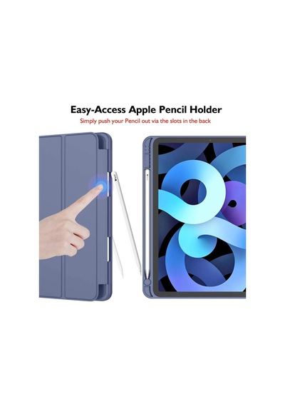 Apple Uyumlu iPad, Air 11inç M2 2024 Kılıf Kalem Bölmeli Smart Case A2902 A2903 A2904