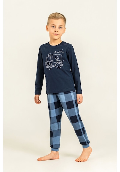 Rolypoly Erkek Çocuk Whoosh Ambulance Lacivert Uzun Kol Pijama Takım Rp3871-c-v2 Rp3871-c-v2