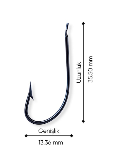Olta İğnesi - Mustad - 2300 - Lacivert - No: 10 25'li Paket