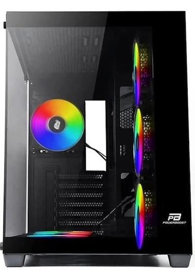 Powerboost PB-SS02B Sea Wiew 7 RGB Fanlı Mid-Tower Oyuncu Bilgisayar Kasası