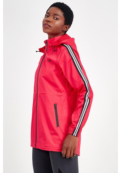 Maraton Sportswear Regular Kadın Kapşonlu Uzun Kol Basic Nar Ceket 19353 Narçiçeği