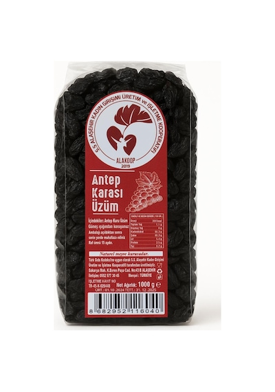 Alaşehir Kadın Kooperatifi Antep Karası Kuru Üzüm 1 KG