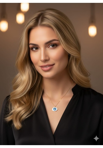 925 Ayar Papatya Silver Özel İsimli Silinmez Göz Kolye.rose.gold.rodaj Gümüş