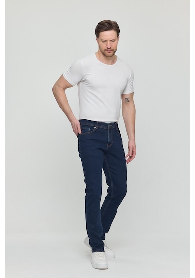 Polo State Regular Fit Likralı Erkek Denim Kot Pantolon Lacivert Lacivert