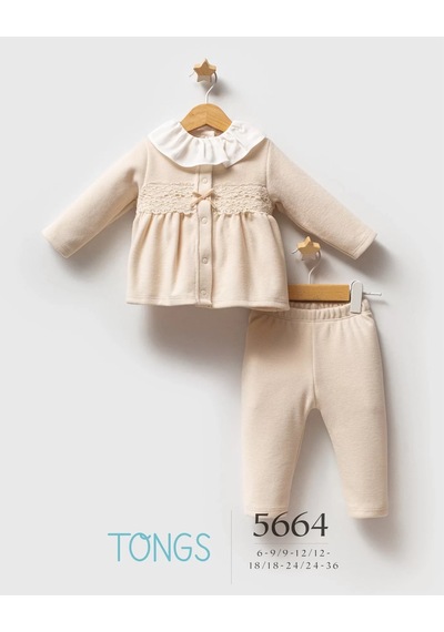 Melonika Tongs Baby Lace Dream 3'lü Takım 5664 Ekru Çok Renkli
