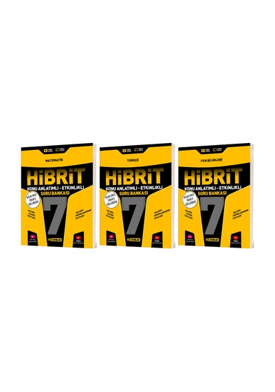 Hız 2027 7. Sınıf Matematik + Türkçe + Fen Bilimleri Hibrit - Konu Anlatımlı Soru Bankası Seti 3 Kitap Maarif Model