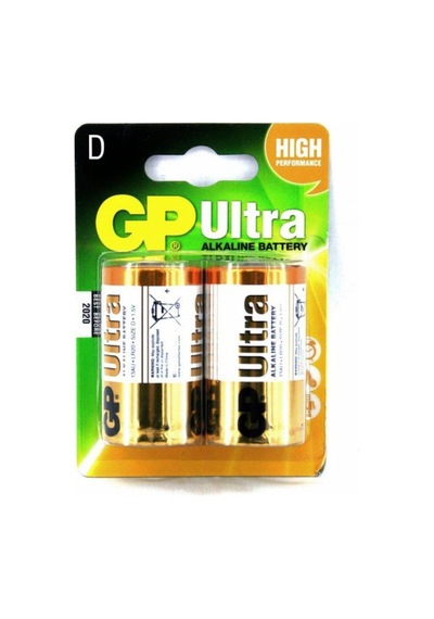 Gp Gp13Au-U2 Lr20/E95 Ultra Alkalin Büyük Boy D Pil 2'li