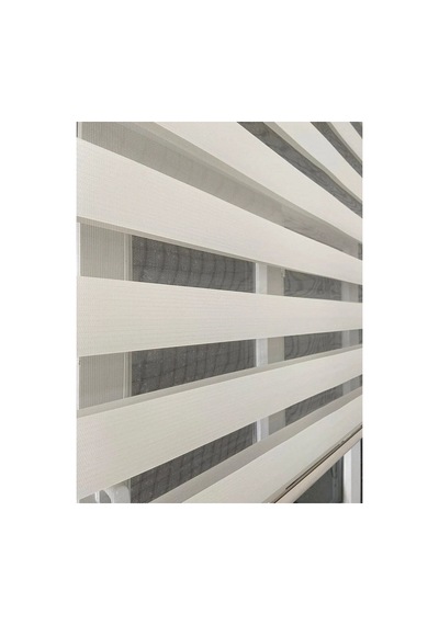 Ekru İthal Bambu Zebra Stor Perde Eteksiz 1. Kalite+alüminyum Kasa