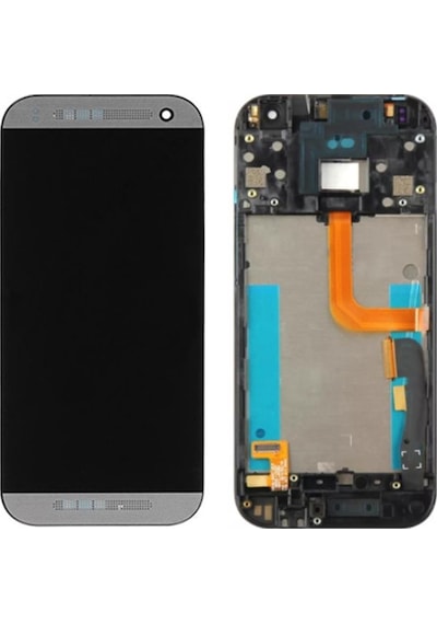 HTC Uyumlu One Mini 2 M8 Mini Lcd Ekran Dokunmatik Siyah Çıtalı