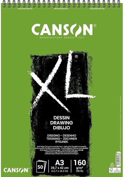 Xl Draw Eskiz Ve Resim Defteri, Spiralli, 50 Sayfa, A3, 160g 103 Ivory
