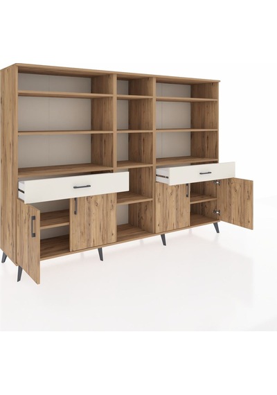 Hyperion Dolap 12 Raflı 2 Çekmeceli 4 Kapaklı 220x44x163 Çam-çam/ Çam-çam/aytaşı Hyperion Dolap 12 Raflı 2 Çekmeceli 4 Kapaklı 220x44x163 Çam-çam/ Çam-çam/aytaşı