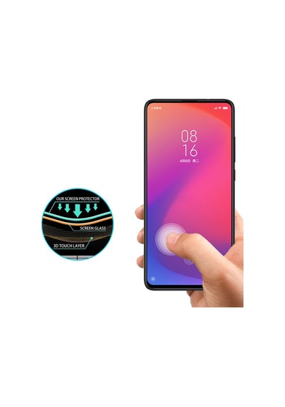 Redmi Mi 9T -K20 Pro Full Glue Tempered Cam Ekran Koruyucu Full Siyah