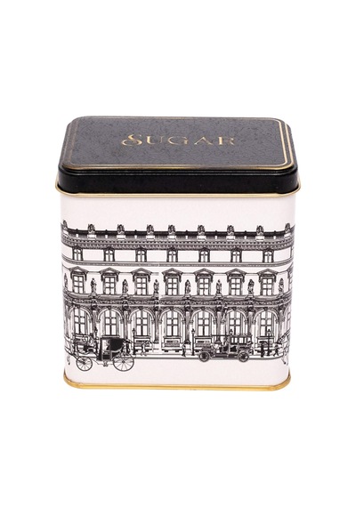 City Sugar Desenli Dikdörtgen Metal Saklama Kabı 8 x 12 x 12 CM 1 L Çok Renkli