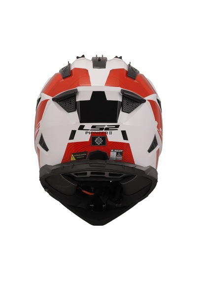Ls2 Pıoneer 2 Hıll Kask Siyah Vizör Beyaz Kırmızı