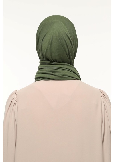 Altobeh Tesettür Kadın Düz Renk Penye Şal Hijab - Haki