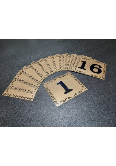 Kapı Numarası 10X12 Cm Yapışkanlı No 1'Den 16 E
