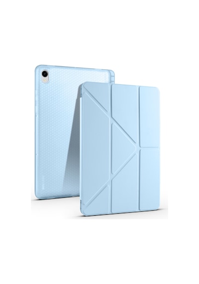 Samsung Galaxy Uyumlu Tab S11 Kılıf Tri Folding Kalem Bölmeli Standlı Kılıf Arka Kapak