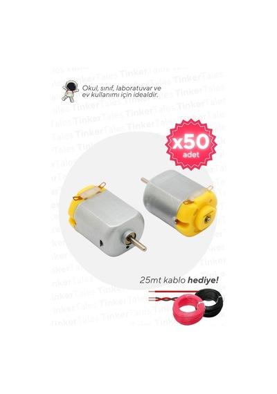 50 Adet Dc Motor Deney Motoru 5v Dc Motor Ile Uyumlu Meb Eğitim Sistemi Için Uygun Arduino Uyumlu