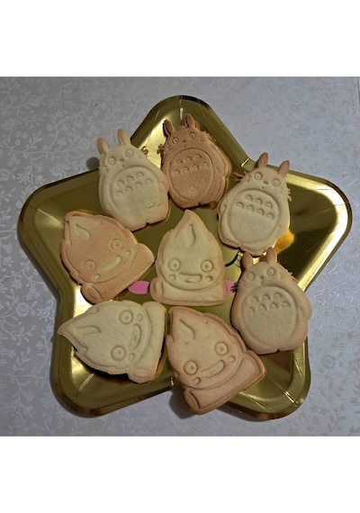 Totoro Calcifer Yüzsüz Anime Karakter Figürlü Kurabiye Kalıbı Seti Hamur Kesici Aparat Çok Renkli