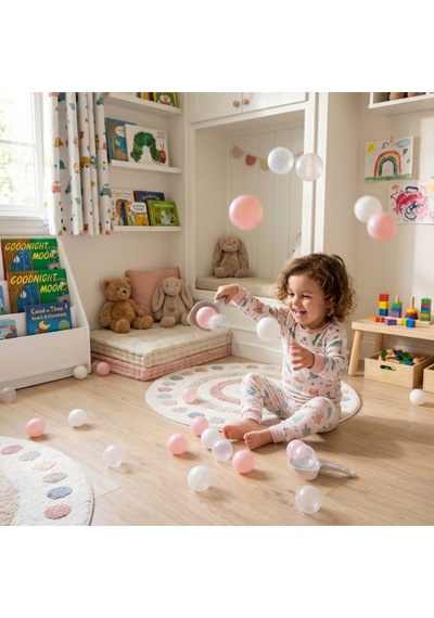 Casual Renkli Havuz Topu 7 Cm 100 Adet Pembe