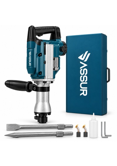 Assur Profesyonel Elektrikli Kırıcı Delici Yıkım Çekici Seti Çantalı