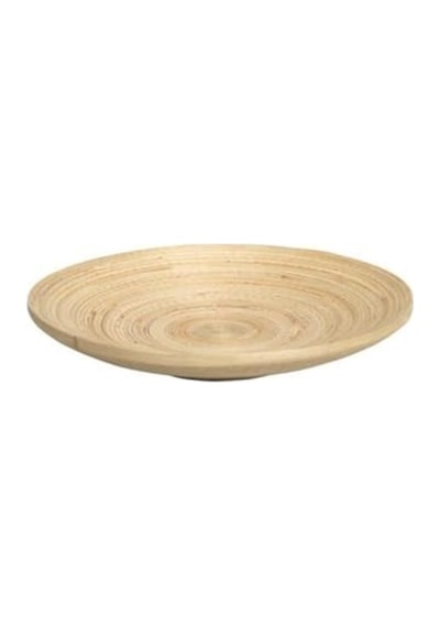 Ayrex Hultet Dekoratif Ahşap Bambu Tabak 30cm Çap