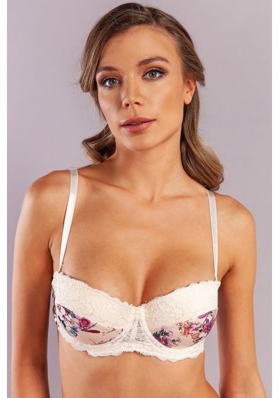 Lenaca Gitana Half Push Up Bra,çiçekli Ekru Straplez Konforlu Ve Şık Sütyen Çok Renkli Lenaca Gitana Half Push Up Bra,çiçekli Ekru Straplez Konforlu Ve Şık Sütyen Çok Renkli