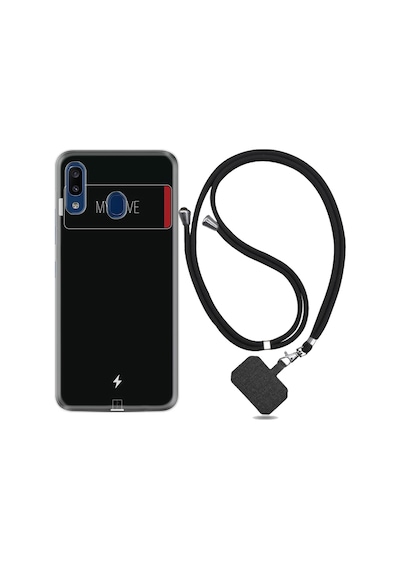 Samsung Uyumlu Galaxy A20 Kılıf Ipli Askılı My Love 1402