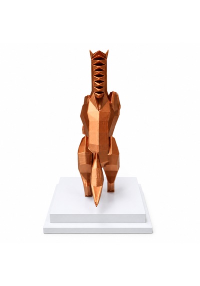 Dekoratif Şahlanan At Biblo 15 Cm Modern Geometrik Tasarım Bakır Renkli At Heykeli, Ev Ve Ofis Dekorasyonu .