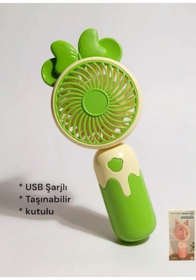 Cartoon Usb Şarjlı El Fanı I Mini Taşınabilir Fan I Yaz Serinleticisi I Vantilatör I Taşınabilir Fan